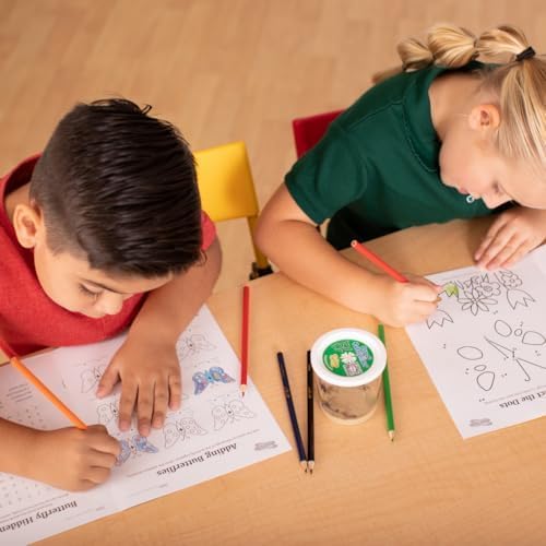 Insect Lore Butterfly Garden Home School Kit | Live Cup of Caterpillars | Ultra-Clear Observation Dome | Fold-Out Life Cycle Panel | STEM Butterfly Journal | Raise Painted Lady Butterflies