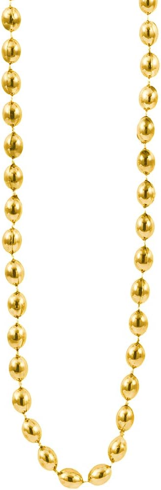 Let's Party Gold Plastic Bead Necklace - 30" (1 Count) - Perfect for Festive, Fun, and Stylish Celebrations