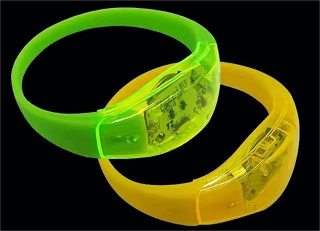 Glow in the Dark Bracelets - Music & Sound Activated Glow Bracelets for Kids & Adults with Flashing LED Strobe, Perfect Party Favors for Birthdays, Concerts, and Glow in the Dark Themed Parties 7Pcs