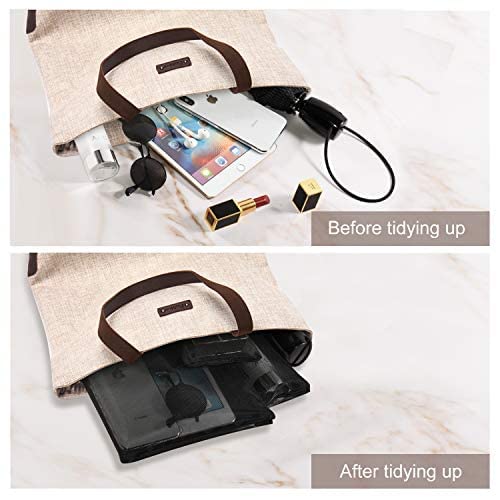 EASYFUN Mesh Pouch, Make up Bag with Zipper Cosmetic Organizer Pouch for Daily or Travel to Keep Small Items, 4 PCS Black