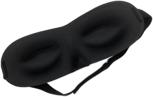 Dreamfinder 3D Sleep Mask – Contoured Blackout Eye Mask with Zero-Pressure Eye Cups – Lash-Friendly, Side Sleeper & CPAP Compatible – Lightweight & Adjustable (Black)