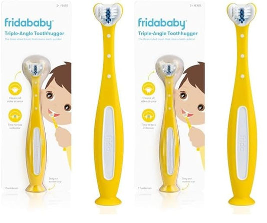 Frida Baby Triple-Angle Toothhugger Training Toothbrush for Toddler Oral Care (Pack of 2)