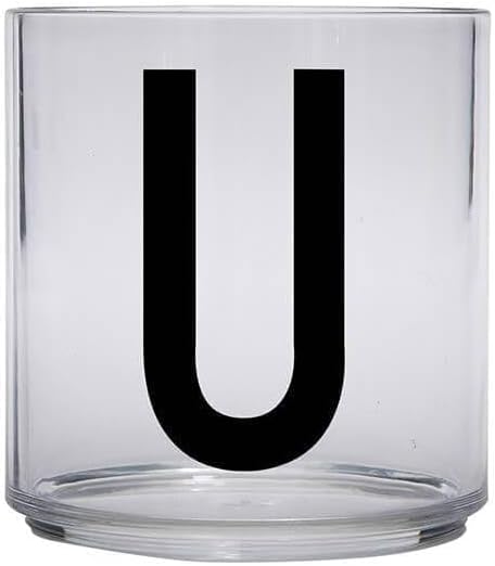 Design Letters Tritan Dinnerware Cups for Kids A-Z 6 Oz| Kids Glass Designed in Denmark for Baby feeding | Toddler Cup for Drinking | Unbreakable Tableware for Baby|Stackable Tumbler Cup BPA/BPS Free