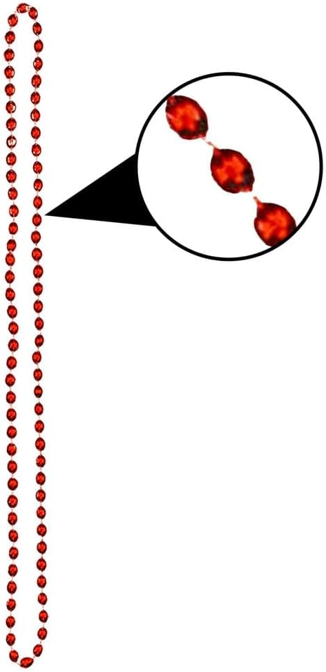 Let's Party Red Plastic Bead Necklace - 30" (1 Count) - Perfect for Festive, Fun, and Stylish Celebrations