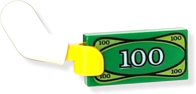 Lego Batman x5 Green Money Tile City $100 Dollar Bill Bank Cash Minifigure New