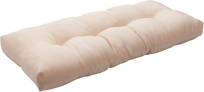 FUNHOME Outdoor Bench Cushion 45 x18 inch with Non-Slip Grips,Water Resistant Porch Swing Cushion,Bench Pillow Pads,Tufted Cushions for Patio Garden Furniture,45" Seat Cushions(Antique Beige)