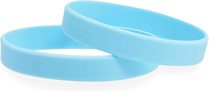 BLUE PANDA Pastel Silicone Bracelets, Party Favors, Intended for Ages 13+ (0.45 x 2.5 in, 6 Colors, 48 Pack)