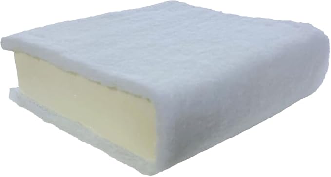 FoamRush 1" x 24" x 24" Seat Cushion Foam with Batting/Dacron (Cushion Seat Replacement) Made in USA