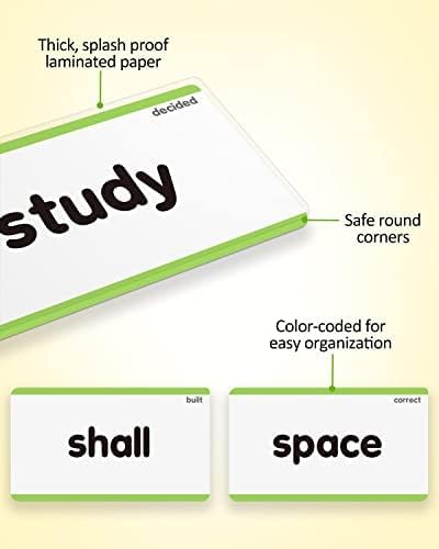 Coogam 520 Sight Words Learning Vocabulary Flash Cards, Dolch Fry High Frequency Sight Word Educational Montessori Toy for Pre-k Kindergarten 1st 2nd 3rd Grade Homeschool