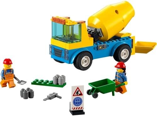 LEGO® City Cement Mixer Truck 60325 Building Kit; Realistic Toy Construction Vehicle for Kids Aged 4+