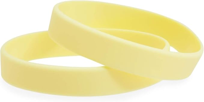 BLUE PANDA Pastel Silicone Bracelets, Party Favors, Intended for Ages 13+ (0.45 x 2.5 in, 6 Colors, 48 Pack)