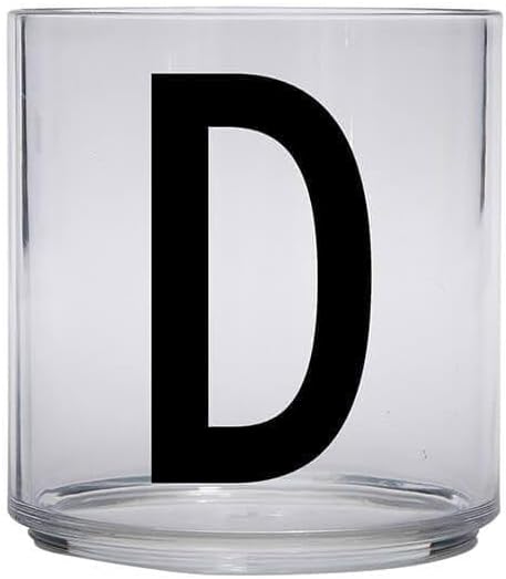 Design Letters Tritan Dinnerware Cups for Kids A-Z 6 Oz| Kids Glass Designed in Denmark for Baby Feeding | Toddler Cup for Drinking | Unbreakable Tableware for Baby|Stackable Tumbler Cup BPA/BPS Free