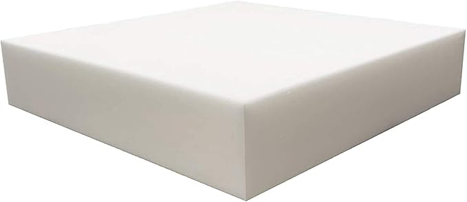 FoamRush 4" x 26" x 26" High Density Upholstery Foam Cushion, Square Foam for Dining Chairs, Chair & Wheelchair Seat Cushion Replacement