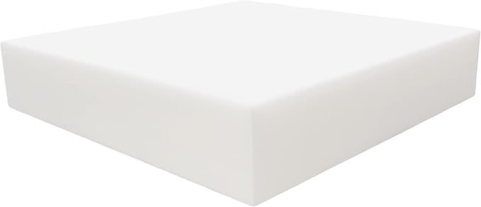 FoamRush 7" H x 24" W x 24" L Upholstery Foam Cushion High Density (Square Foam for Dining Chairs, Chair & Wheelchair Seat Cushion Replacement)