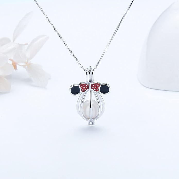 925 Sterling Silver Mini Mouse Cage Pendants Crafting Charm for DIY Necklace Bracelet Jewelry Making