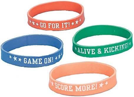Amscan Football Team Bracelets , Black and Green, 8 Pcs