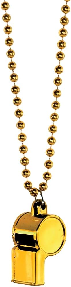 Amscan Yellow Whistle On Chain Necklaces, Party Accessory, 12 Ct.
