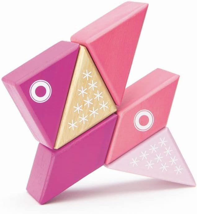 6 Piece Tegu Travel Pal Magnetic Wooden Block Set, Kitty