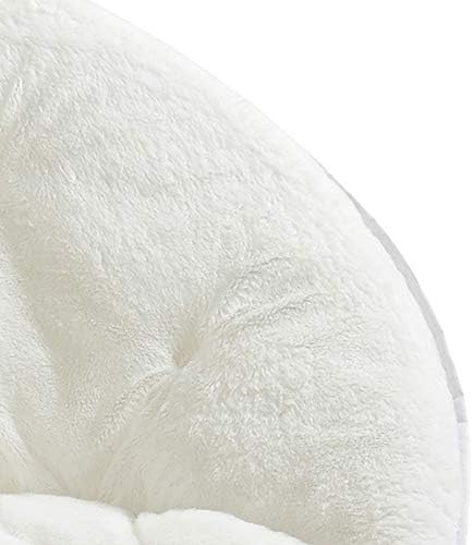 Urban Lifestyle Faux Fur Saucer Chair, 22"D x 32"W x 29"H, White/Gold