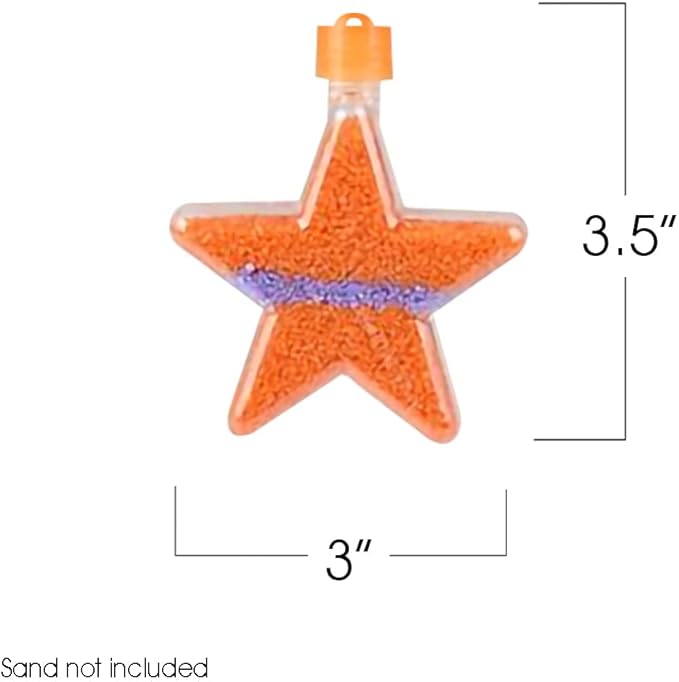 ArtCreativity Star Sand Art Bottle Necklaces (Pack of 36) Sand Art Craft Kit with Shaped Bottles, Craft Party Supplies and Party Favors for Kids - Sand Sold Separately