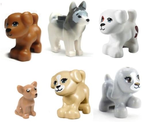 LEGO Friends 6 pcs HUGE DOG LOT minifigure figure minifig pet shop boy girl animal