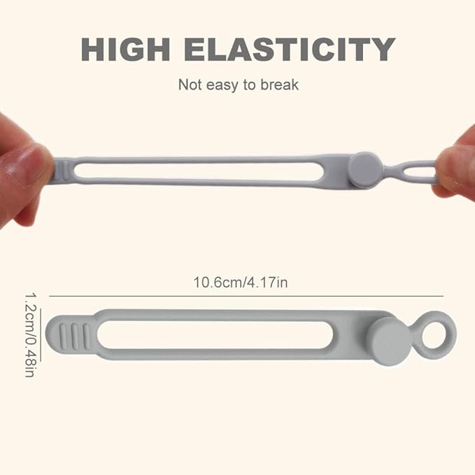 Data Cable Organizer, 2025 New Silicone Cable Ties Reusable Cable Management Organizer for Bundling and Fastening Cable Cords Wires (30)