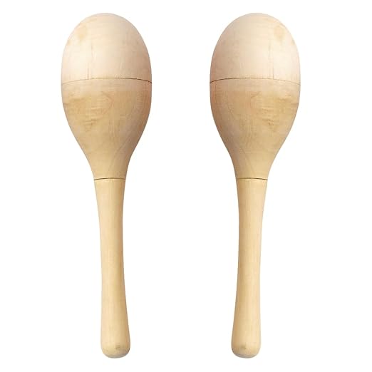 Colorations Wooden Maracas Craft Kit for Kids, Pack of 12, Craft Kit for Children, Kids Maracas Craft, Fun Craft Project for Kids, Decorate Your Own Maracas