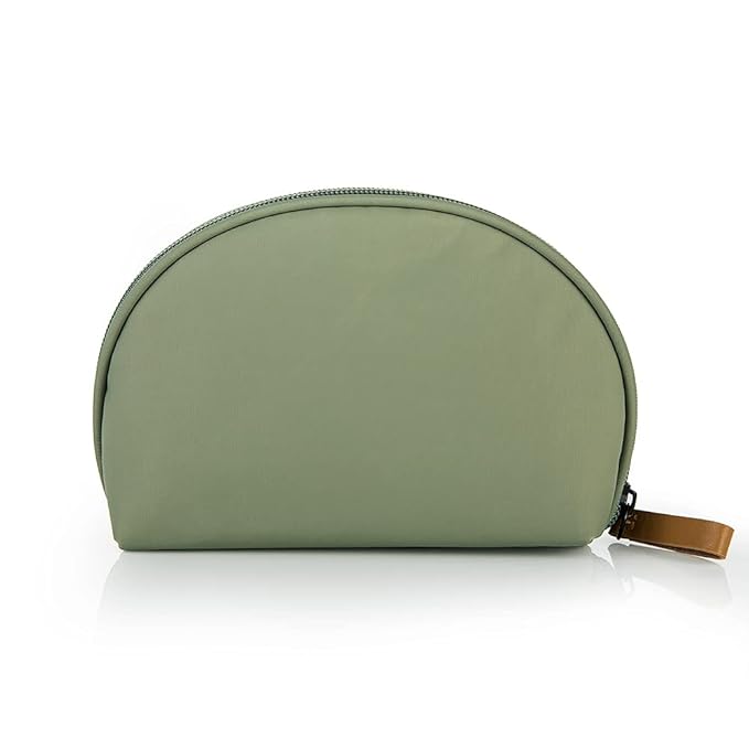 Hekyip Half Moon Cosmetic Beauty Bag for Purse Travel Handy Makeup Pouch for Women Girls (Green)
