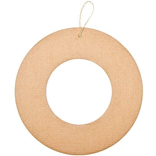 Baker Ross AF903 Hanging Round Craft Wreaths - Pack of 10, Creative Christmas Art and Craft Supplies for Kids to Personalise and Decorate
