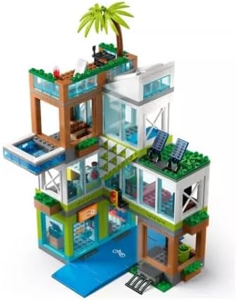 LEGO My City Apartment Building 60365 Toy Set with Connecting Three Floor Room Modules, Includes a Mobility Scooter, Bike and 6 Minifigures for Imaginative Role Play, Fun Gift Idea for Kids