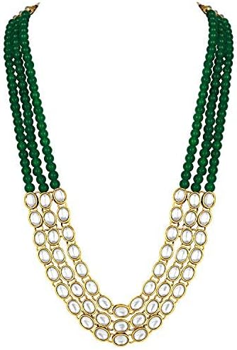 Aheli Indian Traditional Faux Kundan Long Necklace Jewelry Set with Earrings Gift for Women