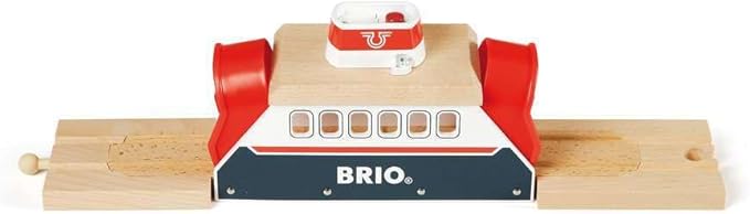 BRIO World 33569 - Ferry Ship - 3 Piece Wooden Toy Train Set for Kids | Interactive Light and Sound Features | Compatible with All BRIO Train Tracks | Ideal for Ages 3 and Up
