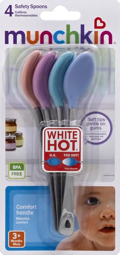 Munchkin® White Hot® Safety Baby Spoons, 4 Pack