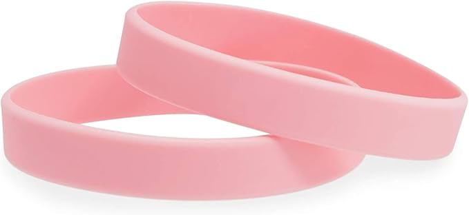 BLUE PANDA Pastel Silicone Bracelets, Party Favors, Intended for Ages 13+ (0.45 x 2.5 in, 6 Colors, 48 Pack)