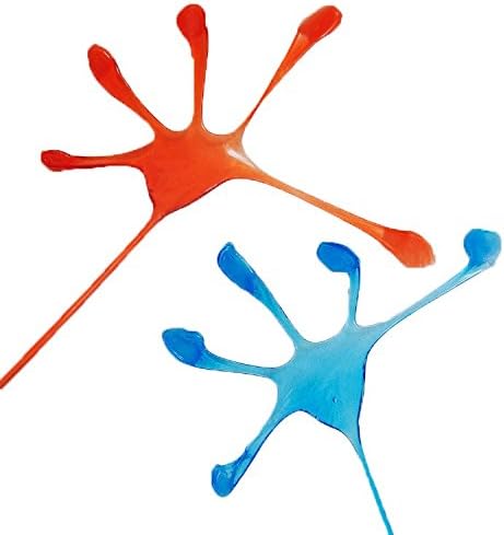 72 Pieces Vinyl Stretchy Sticky Toy Assortment Including Wall Climber Men, Sticky Animals, Large Sticky Hands, Sticky Hammers, Stretchy Flying Frogs and Sticky Frogs