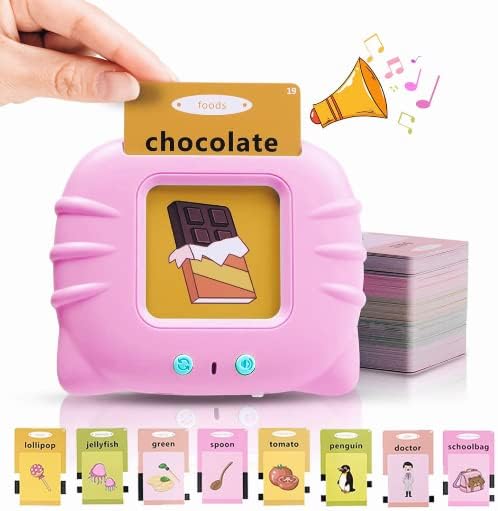 Talking Flash Cards for Toddler 1 2 3 4 Year Olds, Language Learning Toys, Autism Toys, Pocket Speech Therapy Toys, Montessori Toys with 224 Words, Children's Sensory Learning Educational Toys