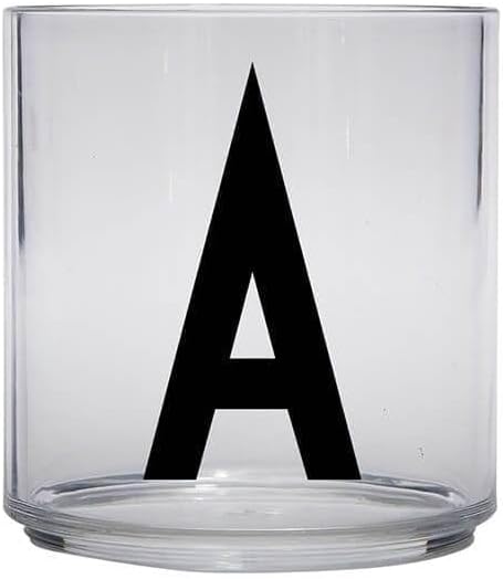 Design Letters Tritan Dinnerware Cups for Kids A-Z 6 Oz| Kids Glass Designed in Denmark for Baby feeding | Toddler Cup for Drinking | Unbreakable Tableware for Baby|Stackable Tumbler Cup BPA/BPS Free