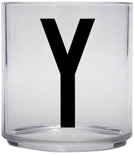 Design Letters Tritan Dinnerware Cups for Kids A-Z 6 Oz| Kids Glass Designed in Denmark for Baby feeding | Toddler Cup for Drinking | Unbreakable Tableware for Baby|Stackable Tumbler Cup BPA/BPS Free