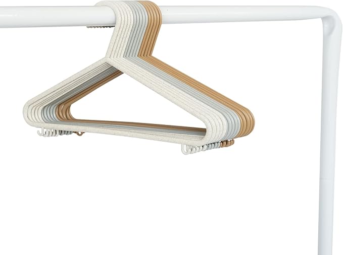 3 Sprouts Wheat Straw Plastic Hangers - 30-Pack Eco-Conscious Toddler Hangers for Child & Baby Clothes, Coats - Kid Closet Hangers Ideal for Small Girls, Boys, Children & Kids - Speckled Assorted