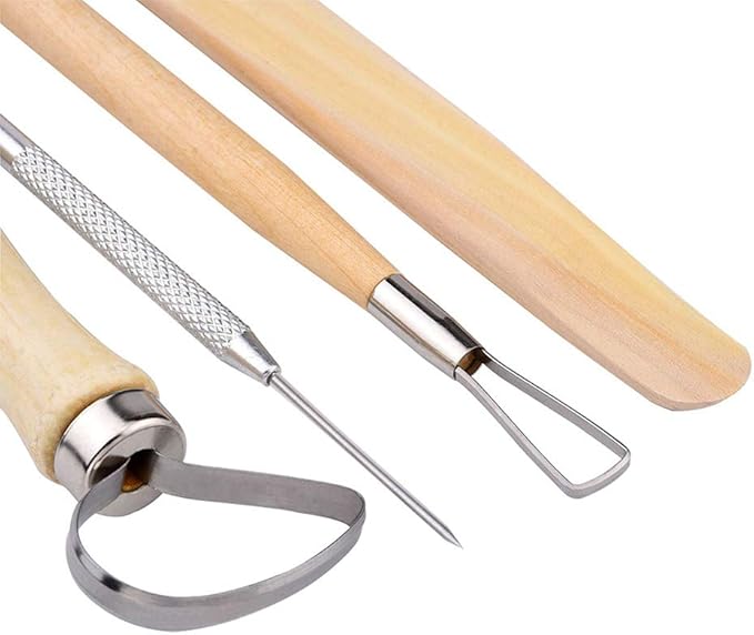 EuTengHao 19Pcs Pottery Tools Clay Sculpting Carving Tool Set Contains Most Essential Wooden Clay Tools for Potters