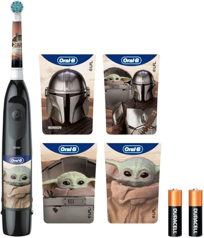 Oral-B Kid's Battery Toothbrush Featuring Star Wars The Mandalorian, for Kids 3+