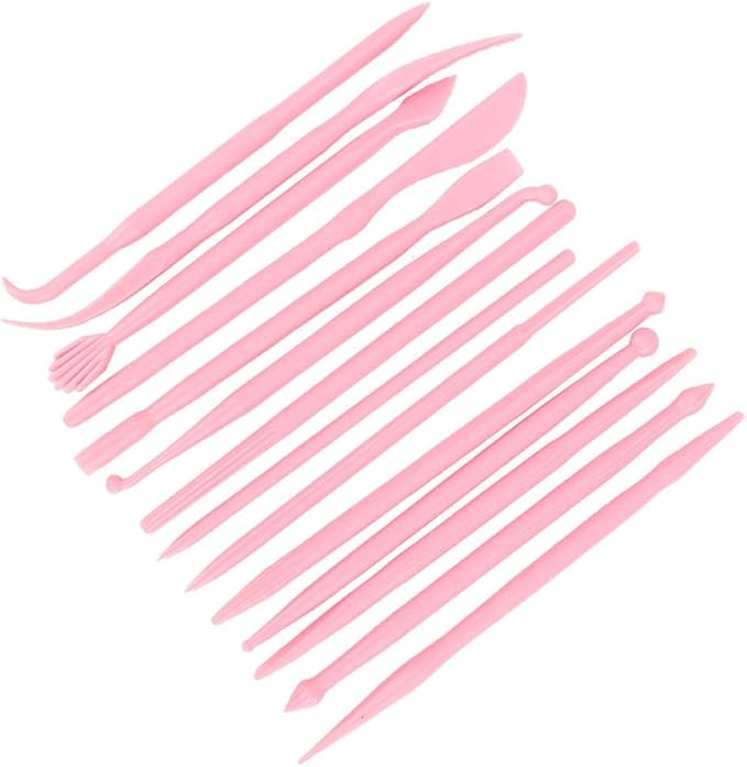 Hilitand 14pcs Pottery Clay Tools Set with Plastic Case Modeling Pottery Sculpting Tools Kits for Shaping()