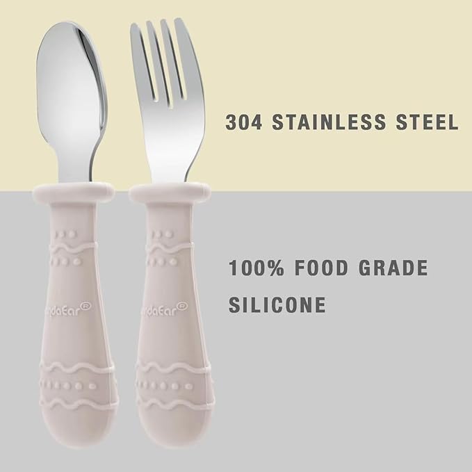 PandaEar 9 PCS Toddler Plates and Utensils Set, 3 Pack Suction Plates for Toddler with 3 Spoons 3 Forks, Silicone Baby Feeding Set, Toddler Dinnerware Eating Essentials