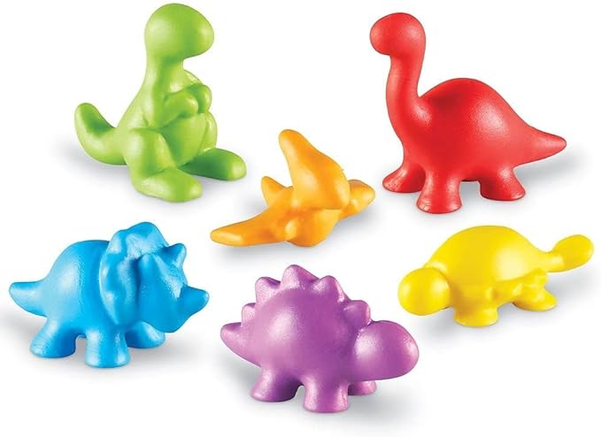 Learning Resources Back in Time Dinosaur Counters - 72 Pieces, Ages 3+ Dinosaurs for Toddlers, Dinosaurs Action Figure Toys, Kids' Play Dinosaur and Prehistoric Creature Figures