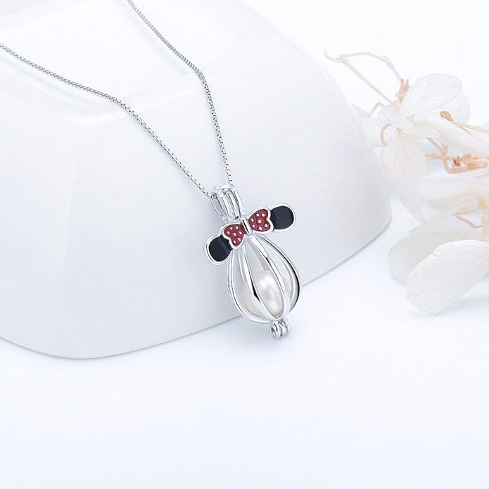 925 Sterling Silver Mini Mouse Cage Pendants Crafting Charm for DIY Necklace Bracelet Jewelry Making