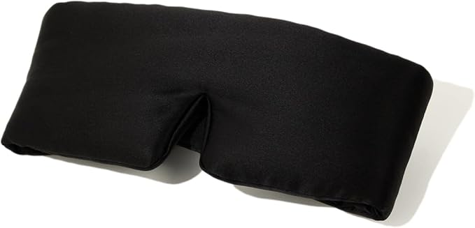 Glow People Silk Sleep Mask – 100% Mulberry Silk Eye Mask for Sleeping, Total Blackout, Cloud-Soft and Adjustable for Beauty Sleep and Travel - Charcoal