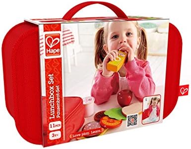 Hape Wooden Lunch Box| Kitchen Pretend Play Food Set and Accessories for Kids