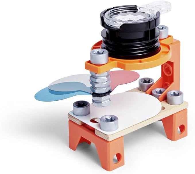 Hape Junior Inventor Optical Science Lab | 53 Piece STEAM Wooden Playset, Experiments & Reactions Science Kit for Kids 4+ Years (E3034A)