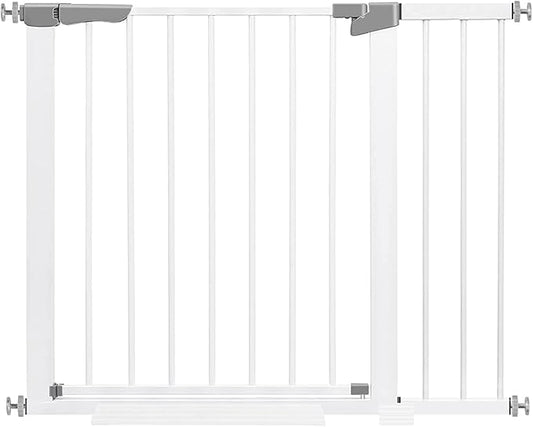 Baby Gate for Stairs, Auto Close Safety Baby Gates, Extra Tall and Wide Child Gate, Durability Dog Gates for The House, Doorways. Pressure Baby Gate for Dogs Indoor