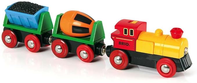 BRIO World Battery Operated Action Train - Dynamic 3 Piece Toy Train Set | Perfect for Kids Ages 3+ | Fun and Educational | Compatible with All Railway Toys
